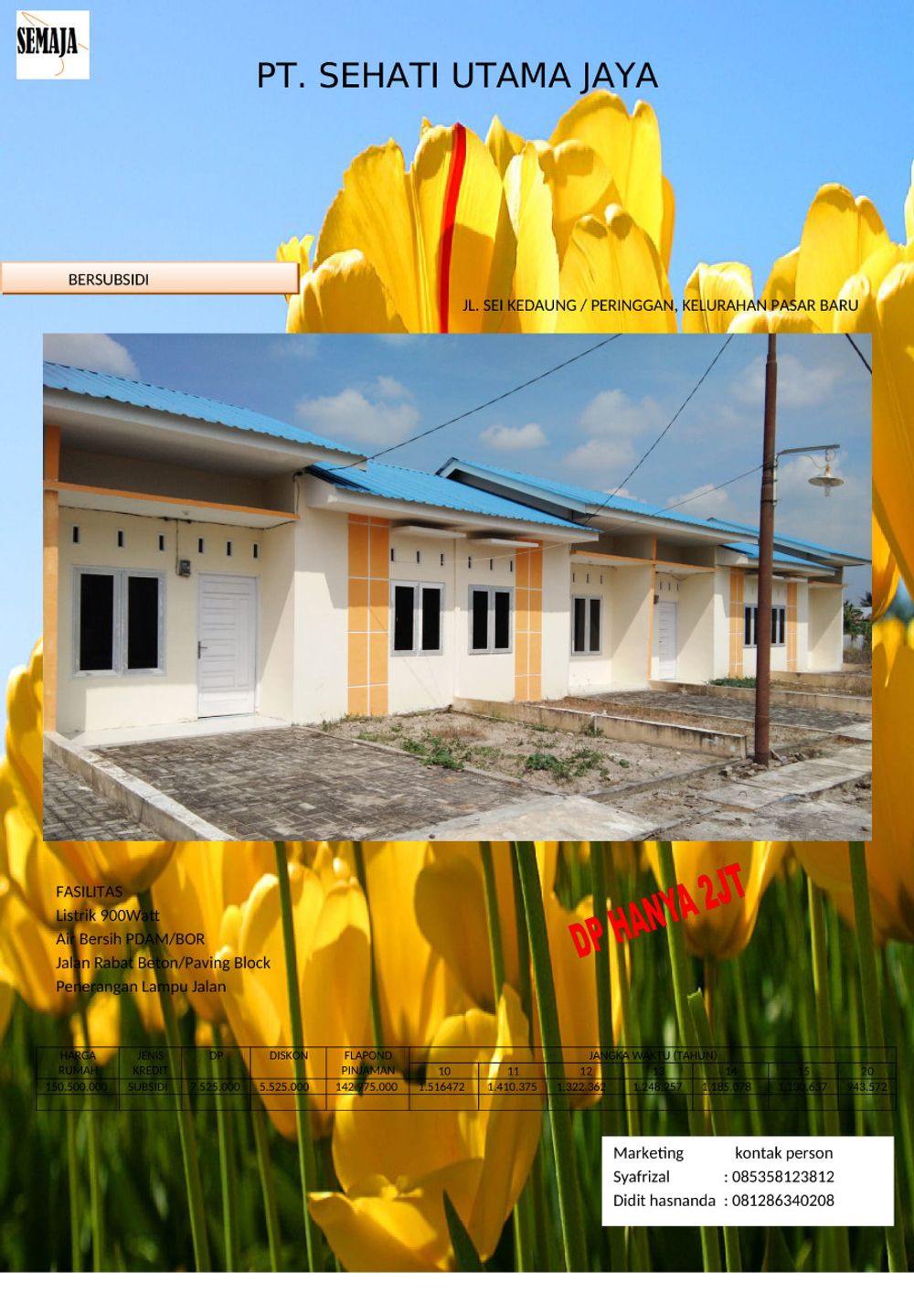 foto tampak rumah tipe 36 perumahan GRIYA PRINGGAN