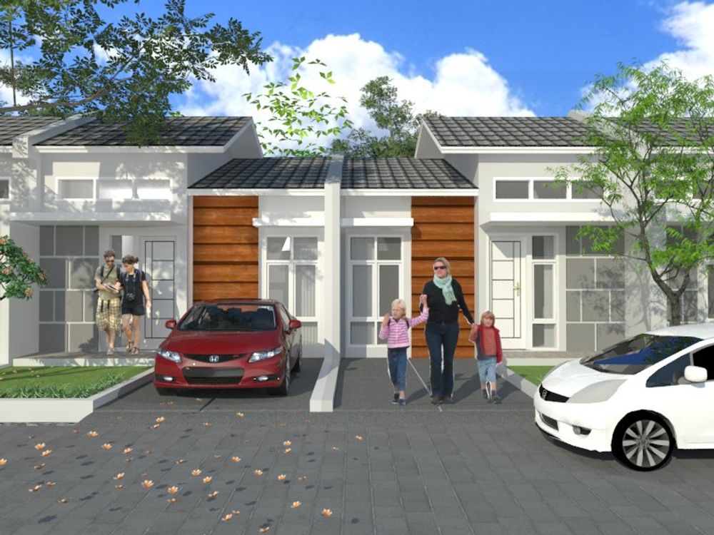 foto tampak rumah tipe EMERALD 1 perumahan GRIYA WARINGIN INDAH