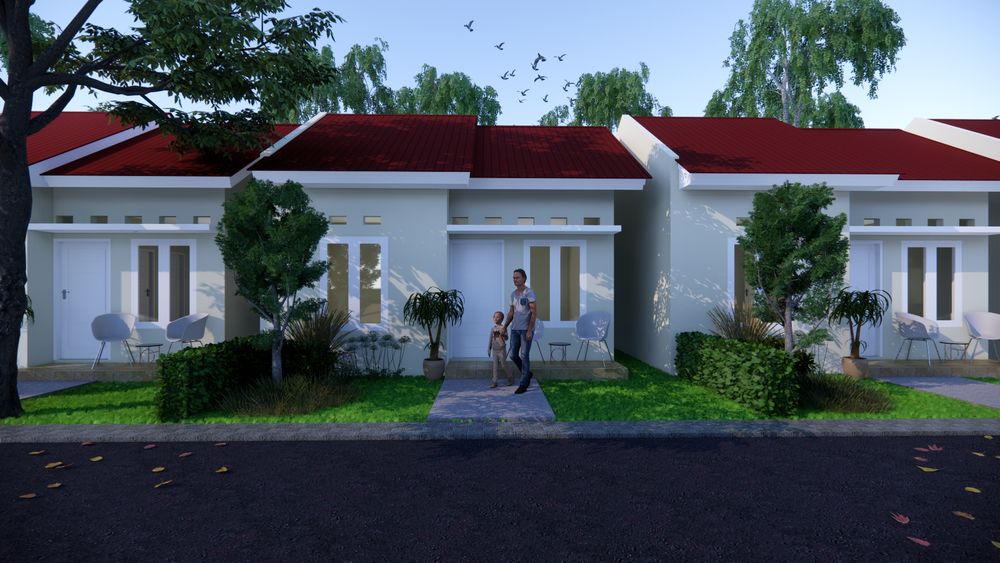 foto tampak rumah tipe 36 perumahan ARFEN RESIDENCE II