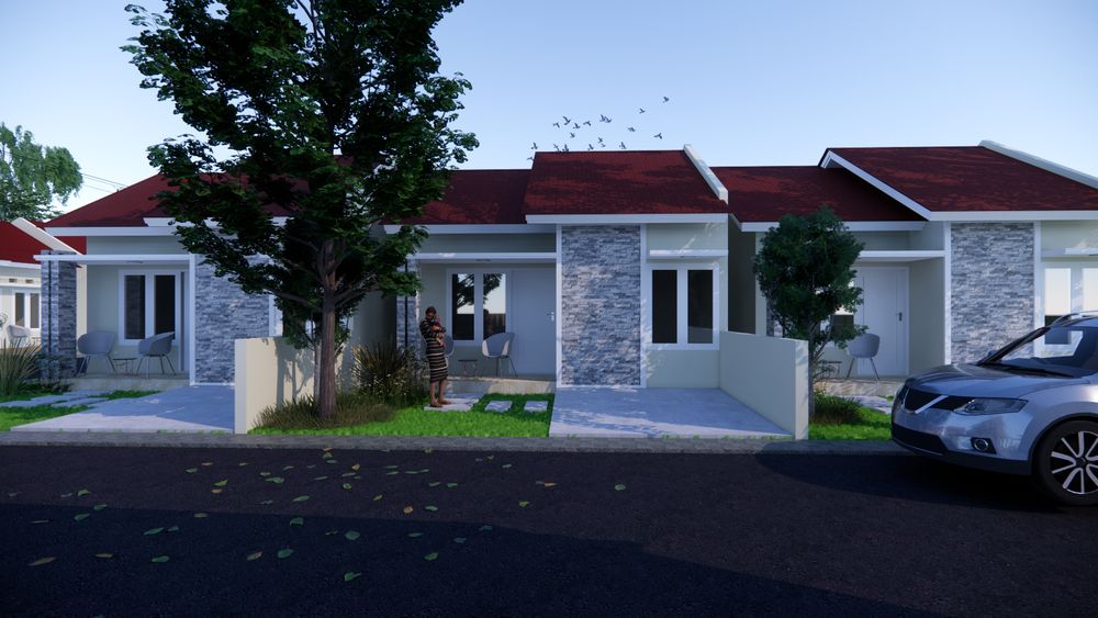 foto tampak rumah tipe 36+ perumahan ARFEN RESIDENCE II