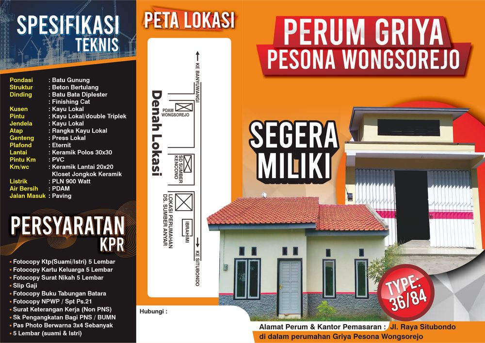 foto tampak rumah tipe 36/115 perumahan GRIYA PESONA WONGSOREJO