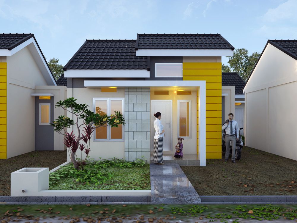 foto tampak rumah tipe 36 perumahan DEMPO RESIDENCE