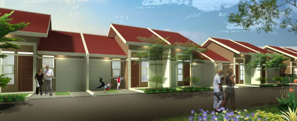 foto tampak rumah tipe 36/72 perumahan Winaya Regency Bukit Gintung