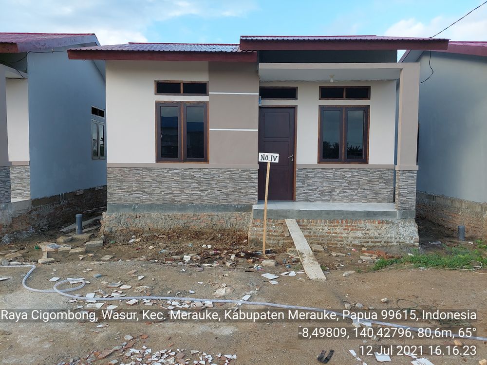 foto tampak rumah tipe 36 perumahan MBR GRIYA ELORA 1