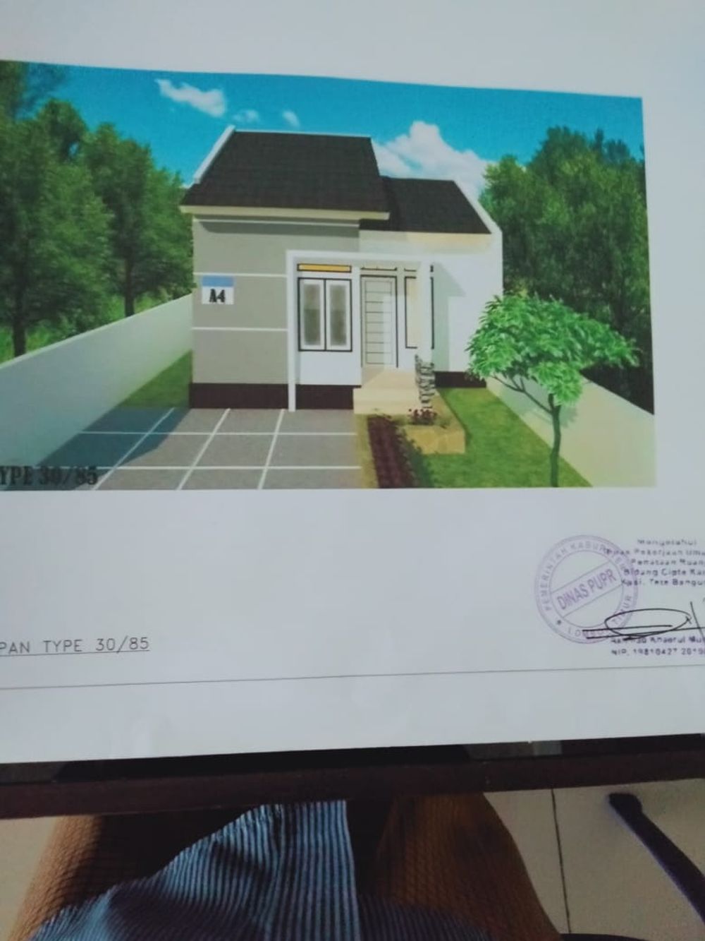 foto tampak rumah tipe 30/85 perumahan GRAHA TANJUNG LESTARI