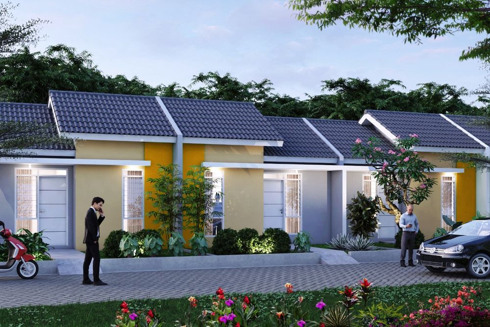 foto tampak rumah tipe RST 30/60 B perumahan KOTA MANDIRI BEKALA