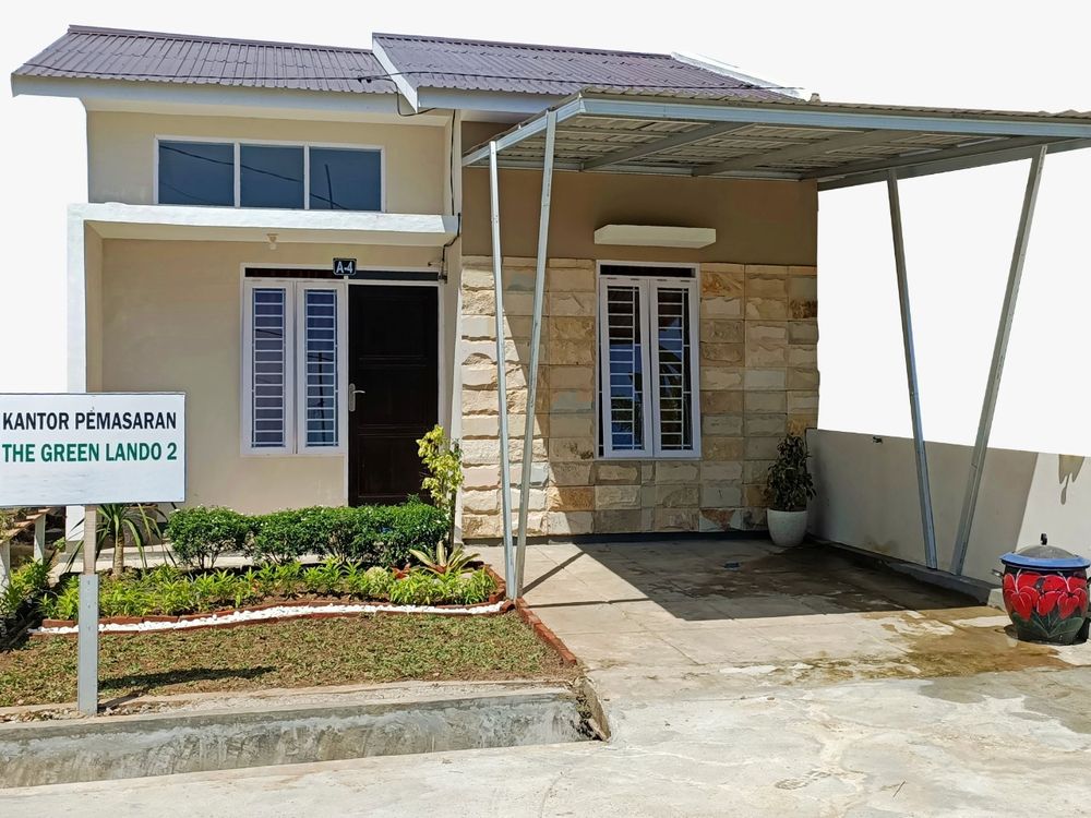 foto tampak rumah tipe 36 perumahan THE GREEN LANDO 2 TAHAP 2