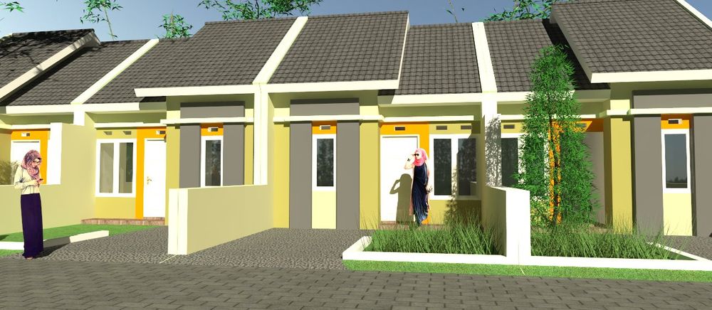 foto tampak rumah tipe 30 perumahan Grand residence panti 2