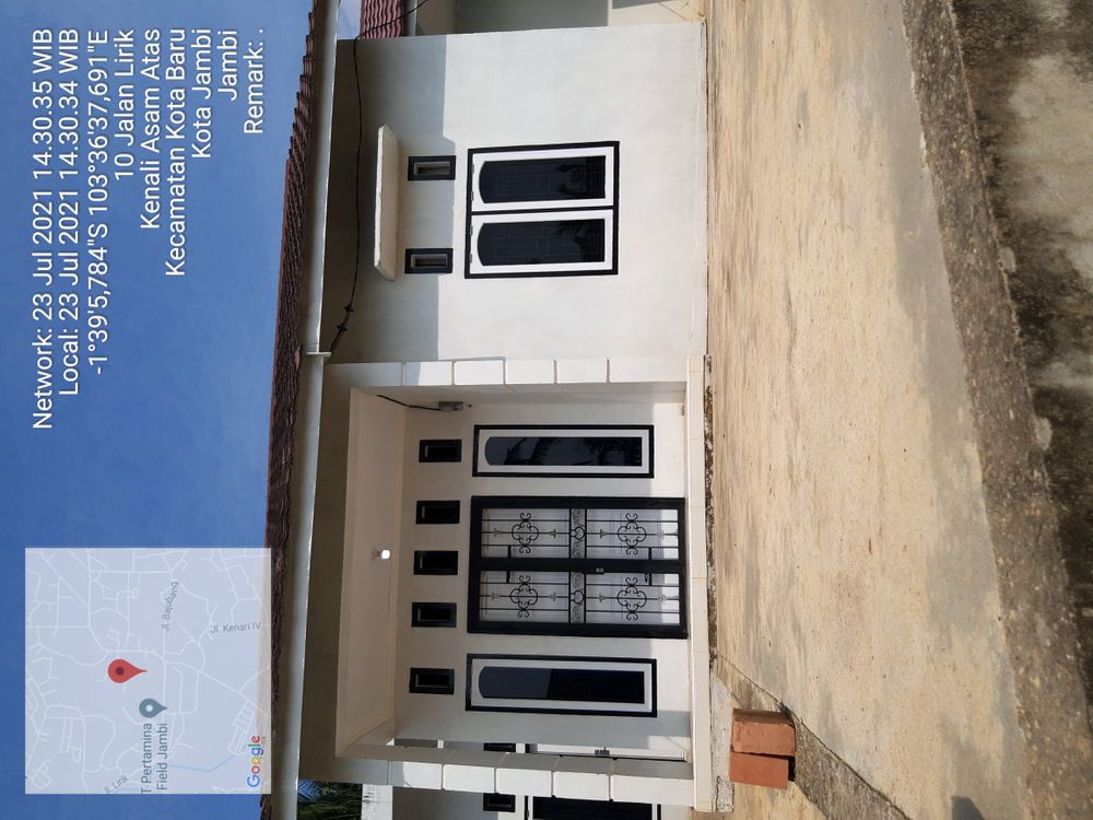 foto tampak rumah tipe SRH 36 perumahan Geico Tijar Asri