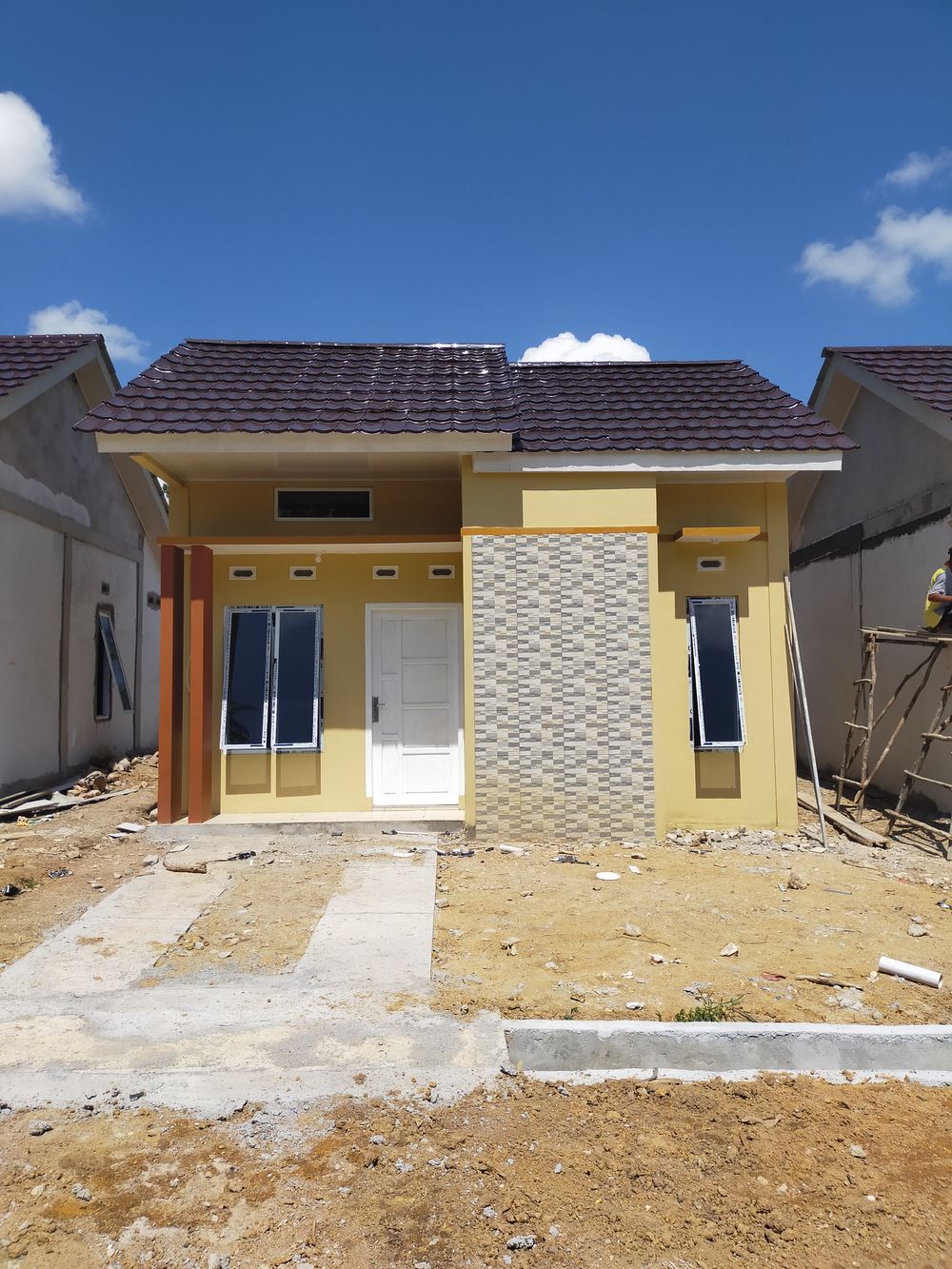 foto tampak rumah tipe 36/120 perumahan Belinyu Residence 1