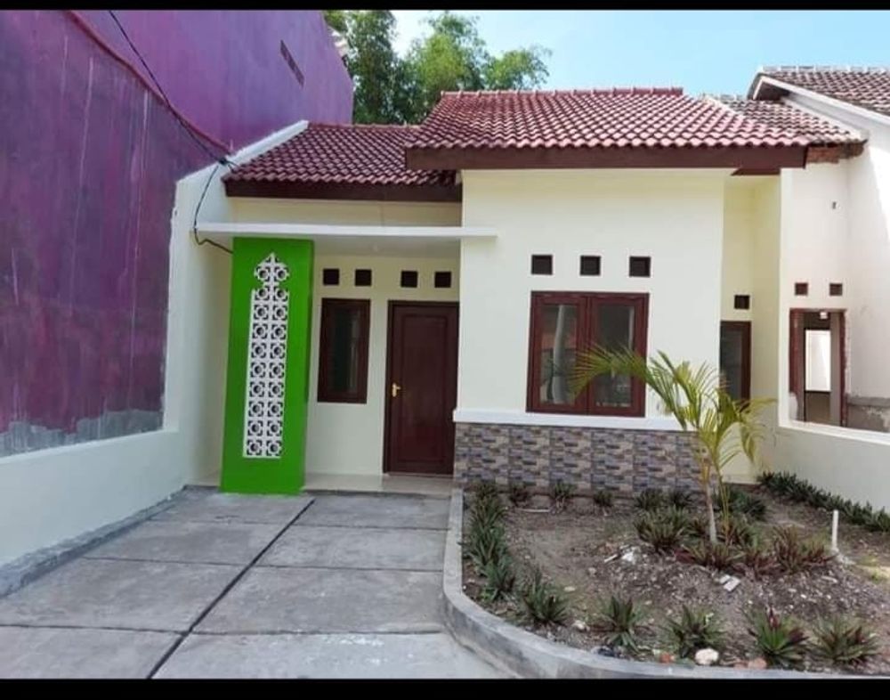foto tampak rumah tipe 42 perumahan Bukit Puncak Wangi Islamic Residence