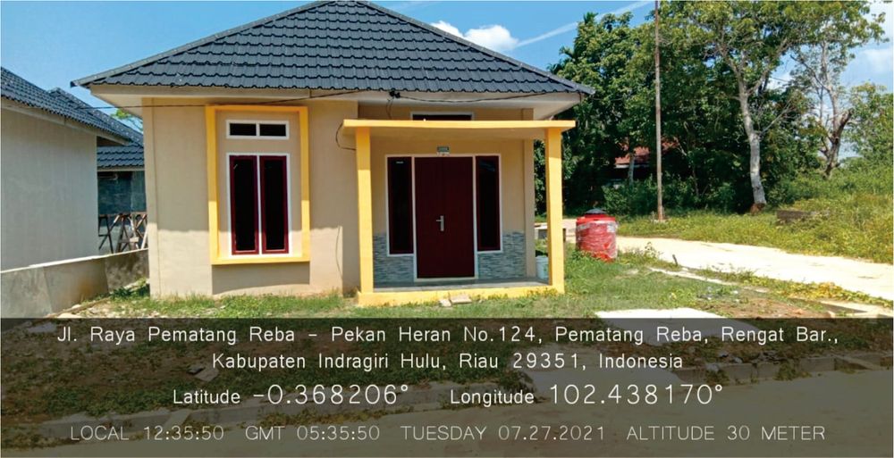 foto tampak rumah tipe subsidi perumahan PERUMAHAN BATANG KERANTAI
