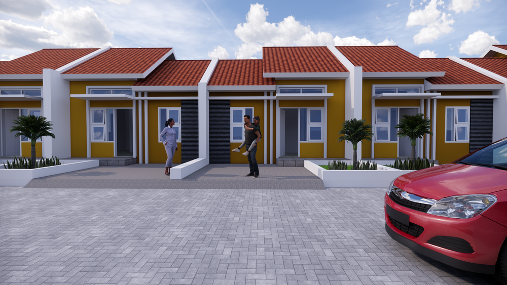 foto tampak rumah tipe 36/78 perumahan MANARAN RESIDENCE
