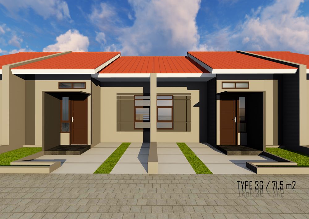 foto tampak rumah tipe 36/71,5 m2 perumahan BALANIPA VILLAGE