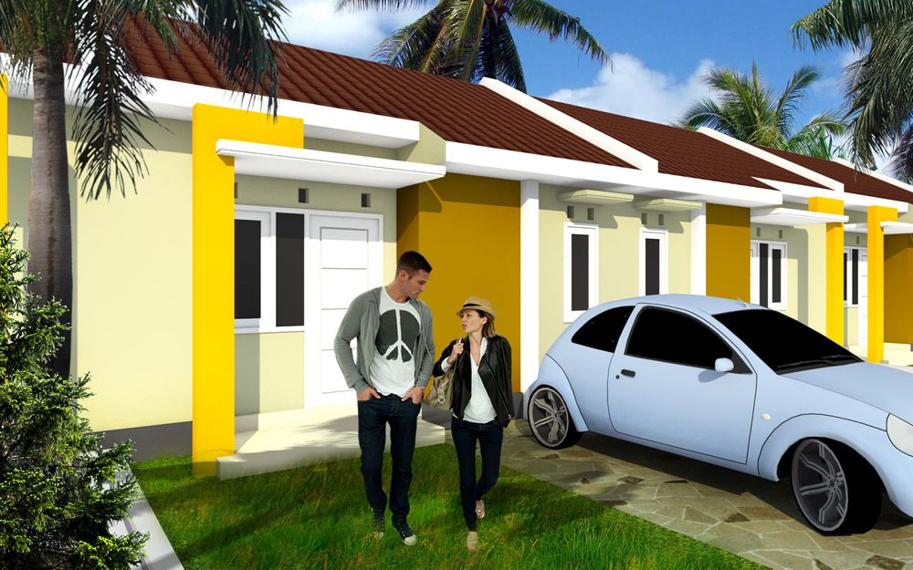 foto tampak rumah tipe SUBSIDI perumahan WISMA PENGADENGAN SEJAHTERA 3