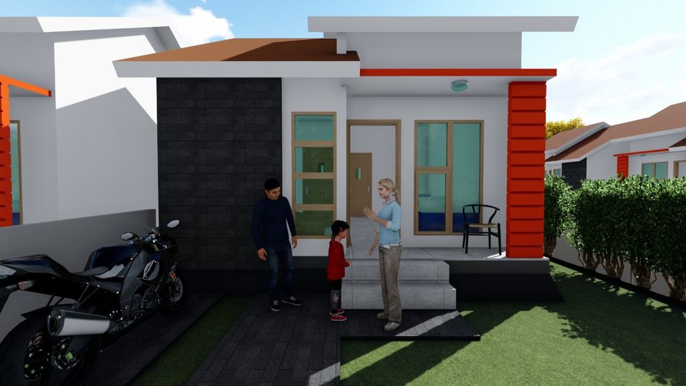 foto tampak rumah tipe 36 perumahan GRAHA RESIDENCE