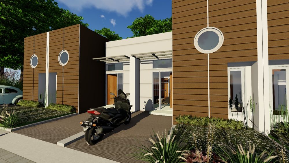 foto tampak rumah tipe 30 perumahan KAPITAN RESIDENCE