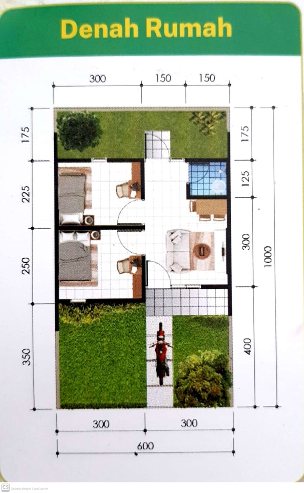 foto tampak rumah tipe STANDAR perumahan BUMI CAHAYA RESIDENCE