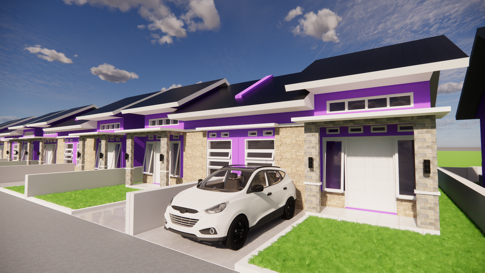 foto tampak rumah tipe A perumahan Glamour Mansion 3