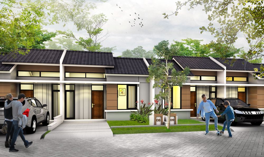 foto tampak rumah tipe Lavender 72 - Standar perumahan PERMATA MUTIARA MAJA - CLUSTER RUBY