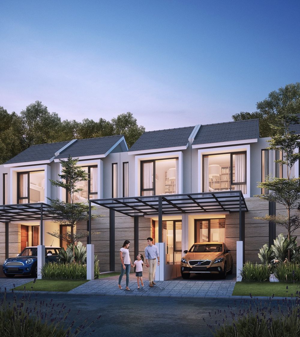 foto tampak rumah tipe LANTANA SUPERIOR perumahan NORTH WEST PARK CITRALAND