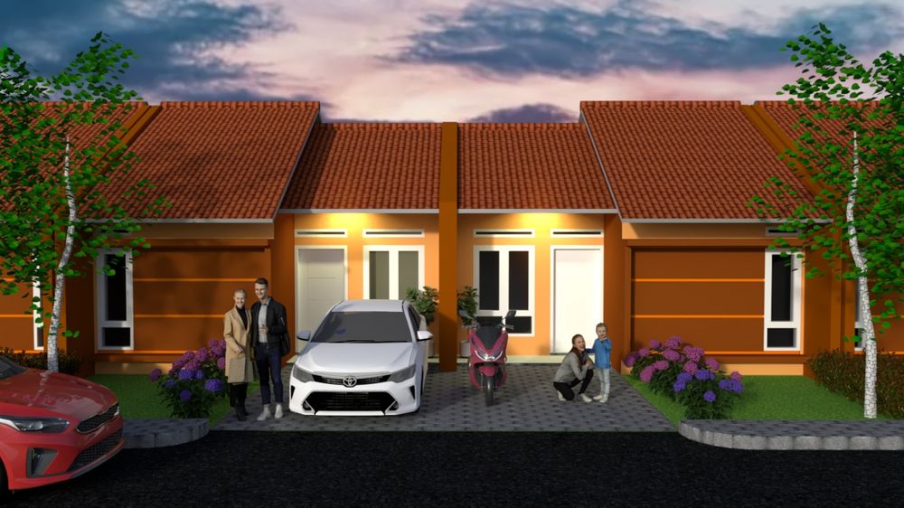 foto tampak rumah tipe 30/72 perumahan BRIS RESIDENCE Blok A,B,C,I