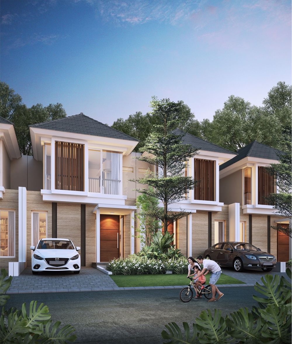 foto tampak rumah tipe KARELLIA SUPERIOR perumahan NORTH WEST PARK CITRALAND