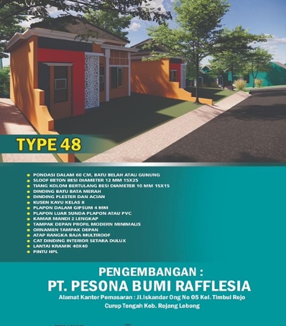 foto tampak rumah tipe CLUSTER perumahan Grand Hill Benjiro