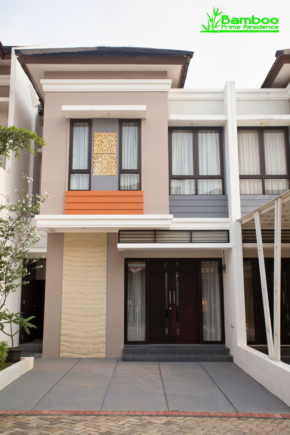 foto tampak rumah tipe EMERALD perumahan BAMBOO PRIME RESIDENCE