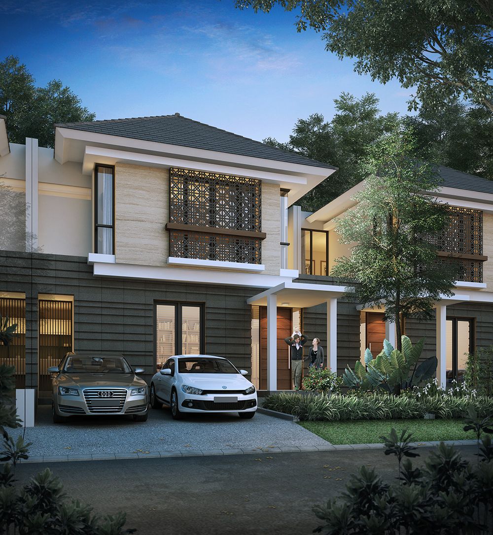 foto tampak rumah tipe VICTORIA perumahan NORTH WEST LAKE CITRALAND