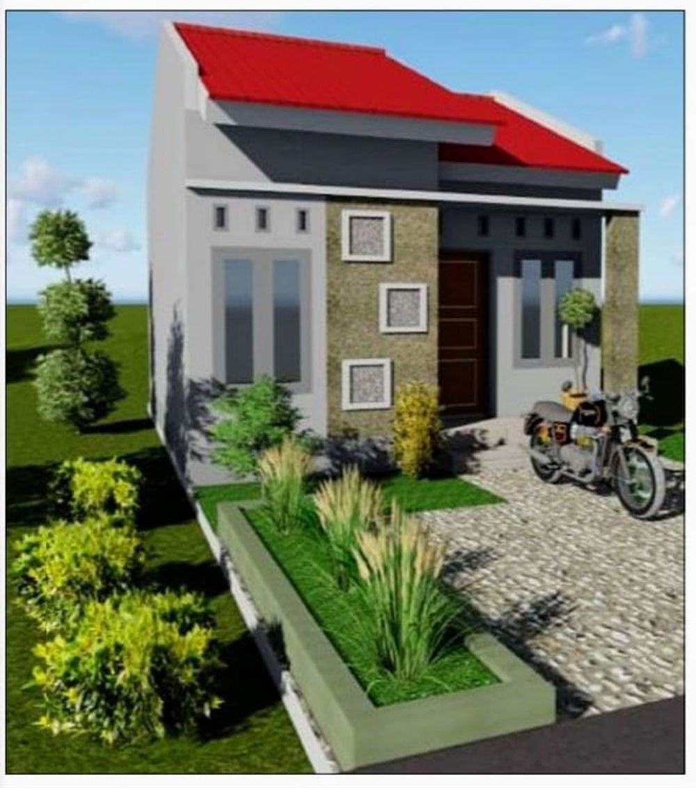 foto tampak rumah tipe 36 perumahan VILLA INDAH TAHOA 2