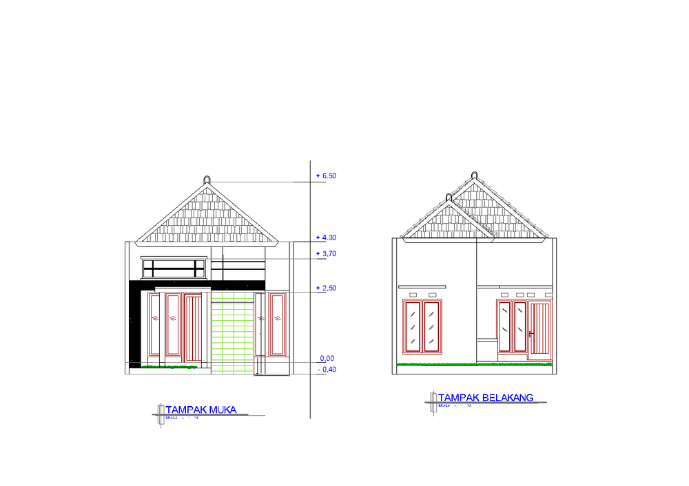 foto tampak rumah tipe EKSKLUSIF T. 45/85 perumahan Emerald Garden Regency