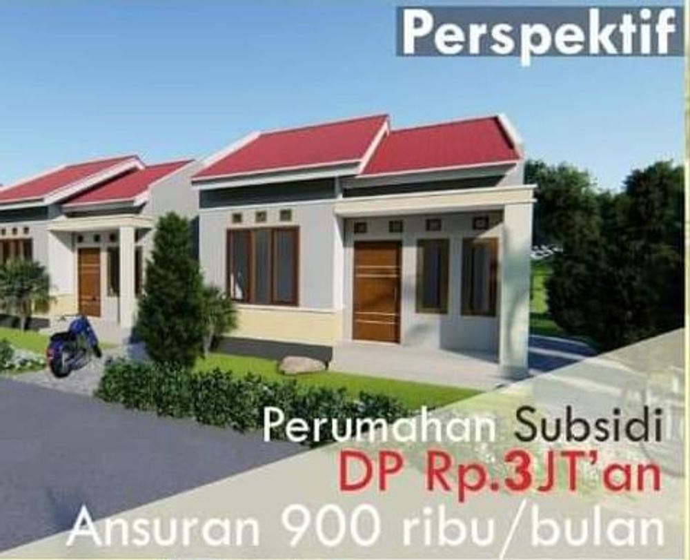 foto tampak rumah tipe 36 perumahan VILLA INDAH BALANDETE 2