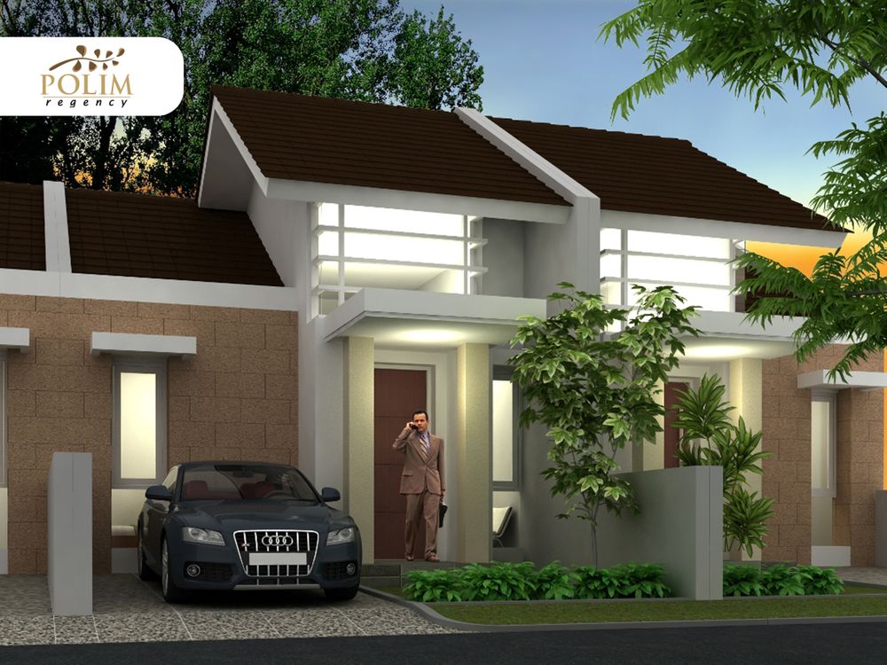 foto tampak rumah tipe Ruby 60 perumahan Polim Regency