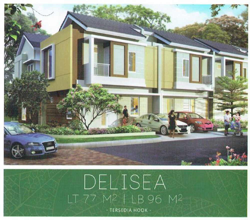 foto tampak rumah tipe Delissea perumahan Cluster Kiara Payung Barat Residence, Puri Beta