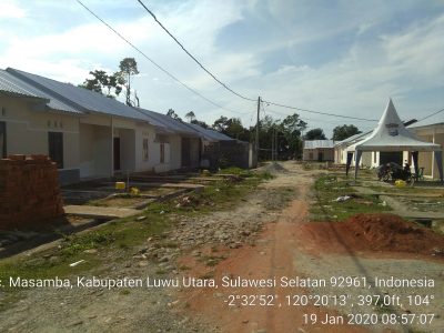 foto posisi tengah perumahan Bukit Harapan Masamba