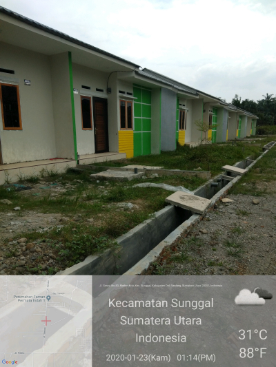 foto posisi tengah perumahan Griya Sirsak Mencirim 2