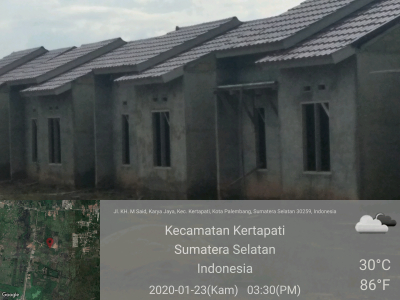 foto posisi tengah perumahan Taman Karya Indah