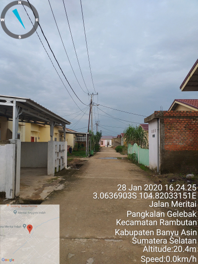 foto posisi tengah perumahan Pesona Meritai Indah