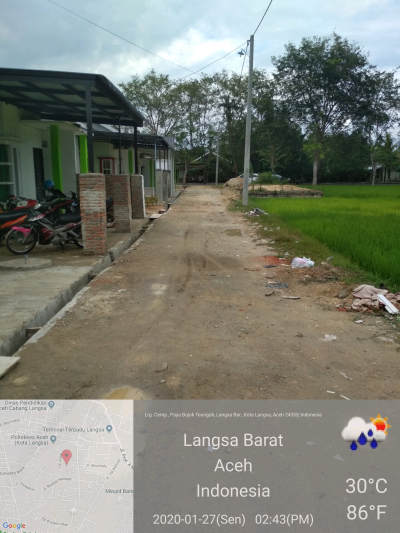 foto posisi tengah perumahan Meugah Raya Residen