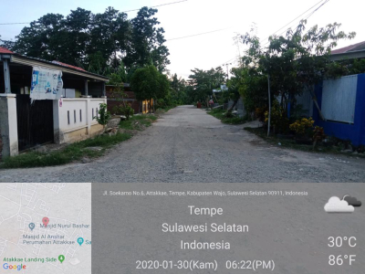 foto posisi tengah perumahan Bukit Atakkae Permai