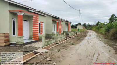 foto posisi tengah perumahan Taman Guru Residence