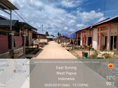 foto posisi tengah perumahan AQWA PERMAI RESIDENCE