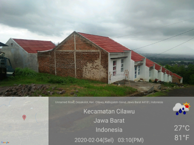 foto posisi tengah perumahan Ngamplang City View