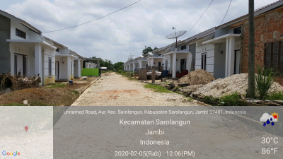 foto posisi tengah perumahan Grand Warna Residence