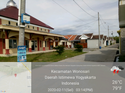 foto posisi tengah perumahan Griya Logandeng Permai
