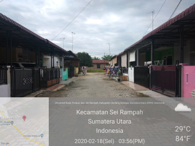 foto posisi tengah perumahan Taman Bunga Wisata