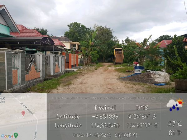 foto posisi tengah perumahan Sampit Elok Permai