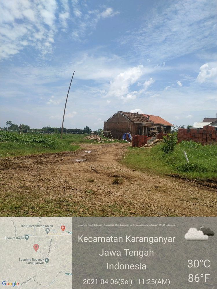 foto posisi tengah perumahan Pesona Griya Karanganyar 3