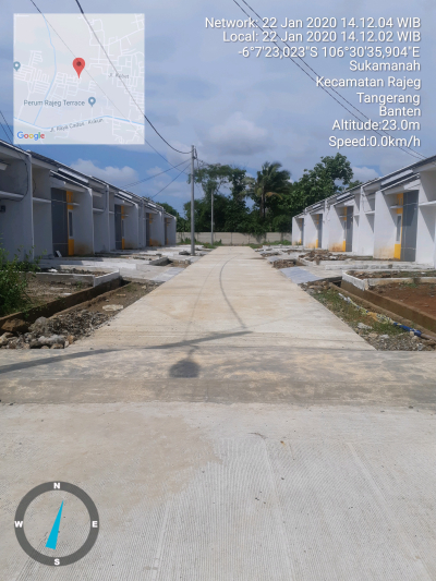 foto posisi tengah perumahan RAJEG TERRACE GREEN RESIDENCE